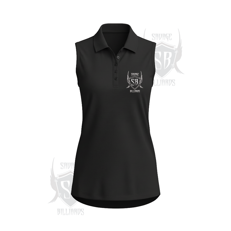 Women's Sleeveless Embroidered Polo