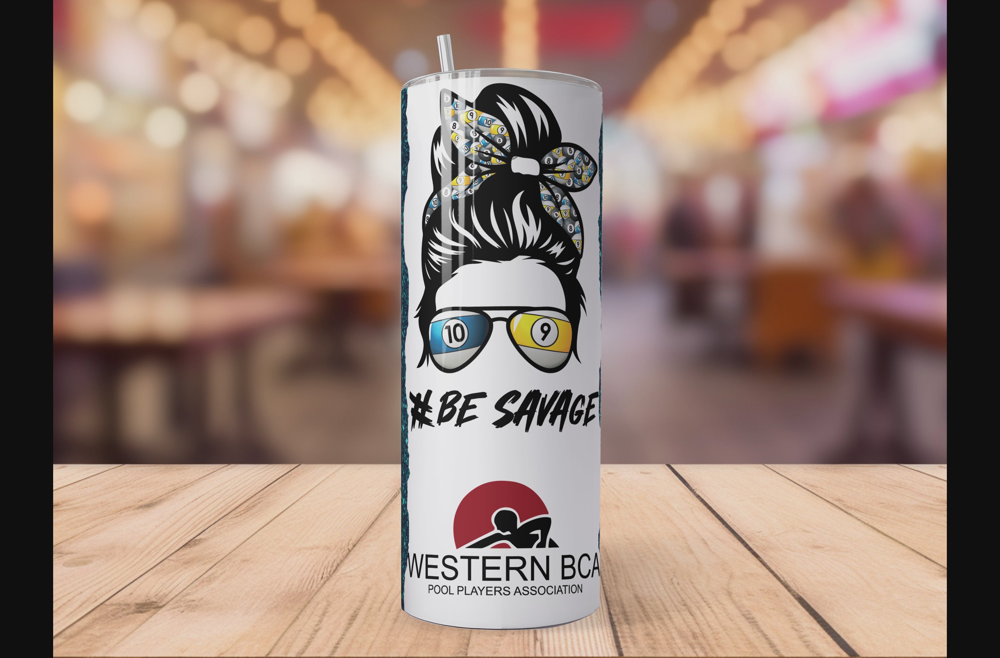 Load video: WBCA Girl Bun 2025 9 Ball Tumbler